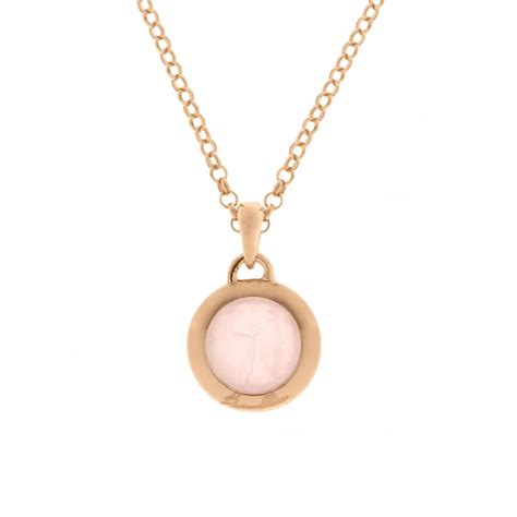 Check spelling or type a new query. Bronzallure 18' Rolo Necklace With Rose Quartz Round Stone 18ct Rose Gold Plated - Jewellery ...