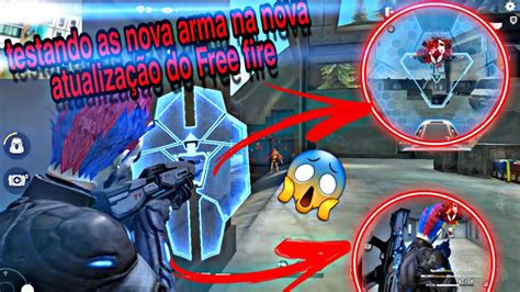 Free fire é um jogo em que os competidores possuem. testando as nova arma na nova atualização do free fire ...