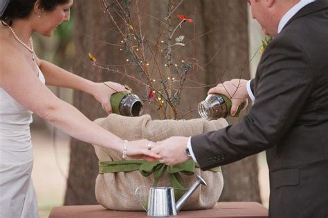 Printed in colors coded to soil types. Soil from the bride and groom's homes combine to plant a ...