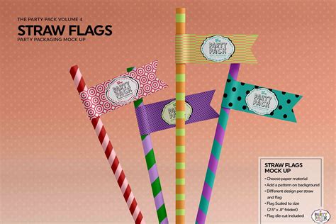 Download Vol.4 Party Packaging MockUps | Packaging mockup, Party packs, Straw flags