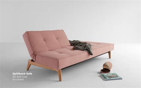 Splitback sofa bed chenille oatmeal by innovation. Splitback Schlafsofa von Innovation günstig kaufen ...