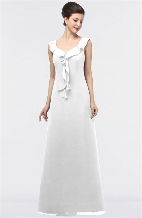 White off shoulder bridesmaid long dress tkml020100x. ColsBM Jolene White Bridesmaid Dresses - ColorsBridesmaid