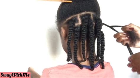 Twist out bangs & bun on natural hair kinda hairstyle, a slight switch up from the two strand twists bun with bangs hairstyle. 2 Strand Twist Bun|Little Girls Hairstyle|Cute&Easy - YouTube