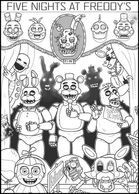 Fnaf toy golden freddy coloring page from five nights at freddy's category. This is what appears when you search "fnaf coloring pages ...
