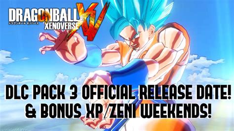 I never expected to see a xv2 because we had played through the dbz story and defeated time altering villain. Dragon Ball Xenoverse DLC Pack 3 Release Date Confirmed ...
