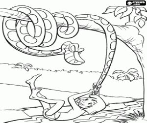 Book coloring hypnotized jungle kaa pages shanti 2. Mowgli and Kaa | Jungle book disney, Jungle book, Coloring ...