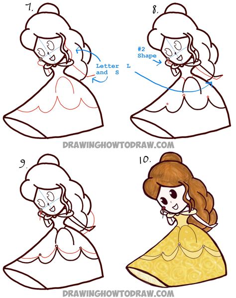 ☆learn how to draw the easy, step by step way. Belle Princess Drawing at GetDrawings | Free download