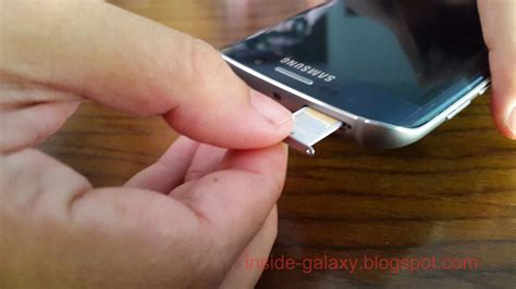 The sim and memory cards are located in the same spot on both devices: Inside Galaxy: Samsung Galaxy S6 Edge: How to Insert or ...