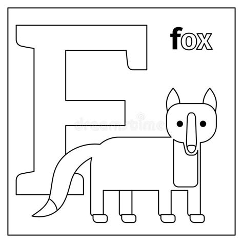 Maybe you would like to learn more about one of these? Fox, Letter F Coloring Page Stock Vector - Illustration of ...