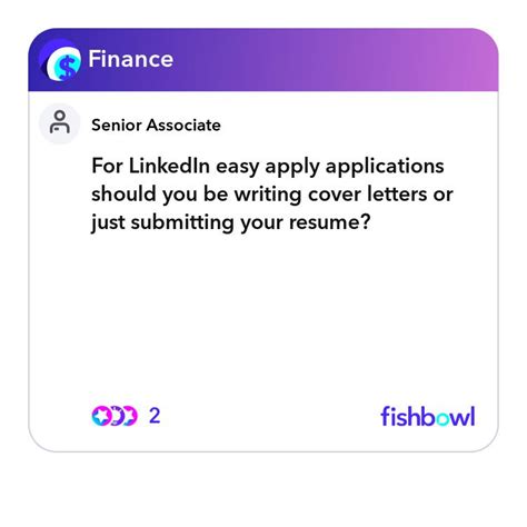 Mar 21, 2019 · if that's the case, then you will need to submit your cover letter and resume as a single document. For LinkedIn easy apply applications should you be writing ...