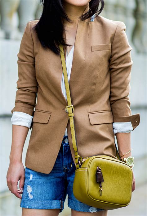 J crew sports coat, blazer, jacket, 46r, camel/beige moon yorkshire tweed. Wool Blazer & Denim Shorts (+ J. Crew Signet Bag Review ...