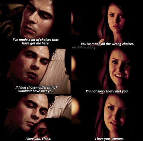 Ve seni sevdiğim için sana karşı bencil olamam. Parallels | Vampire diaries damon, Vampire diaries quotes, Delena