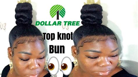You'll need at least a few inches of hair to obtain a noticeable man braid. How to do a bun with braiding hair | Natural high top knot ...