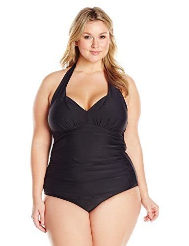 You wouldn't even notice that tons of these are owned by amazon! Amazon Brand - Coastal Blue Women's Plus Size Swimwear ...