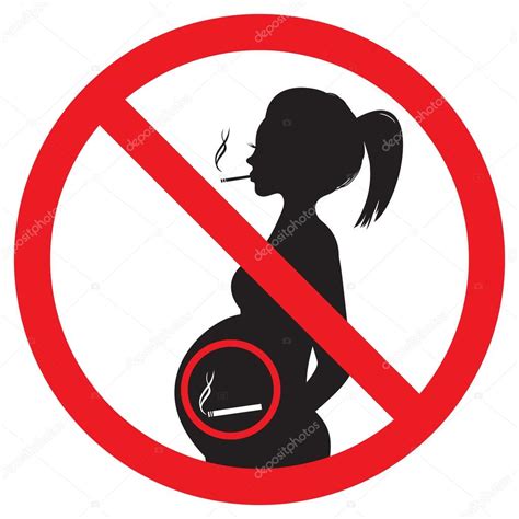 Bunun çok iyi denetlenmesi gerekiyor. Yasak işareti hamile kadın bir sigara ile — Stok Vektör ...