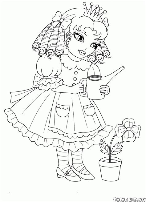 Barbie si esibisce con un nastro. Disegni da colorare - Principessa Olga