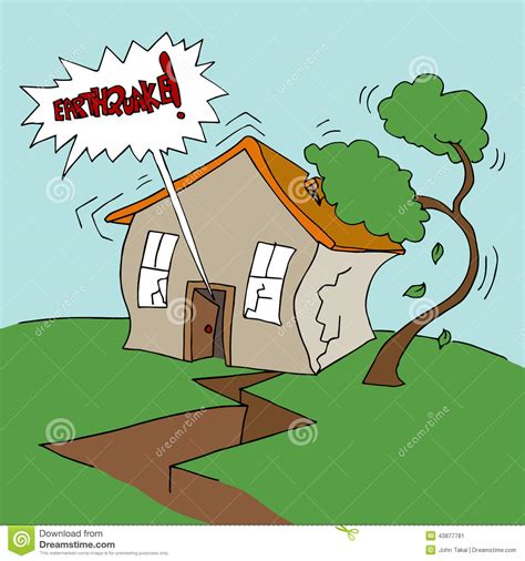 Só nos estados unidos ocorrem de 12 000 a 14 000 sismos anualmente (ou seja, aproximadamente 35 por dia). Earthquake at Home stock vector. Illustration of natural - 43877781
