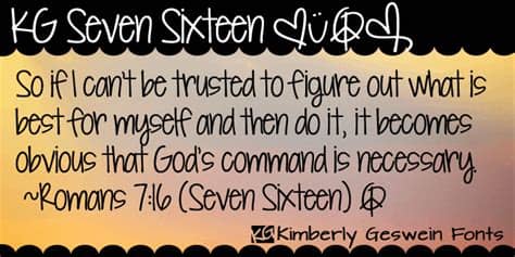 All fonts are categorized and can be saved for quick reference and comparison. KG Seven Sixteen Font by Kimberly Geswein (With images ...