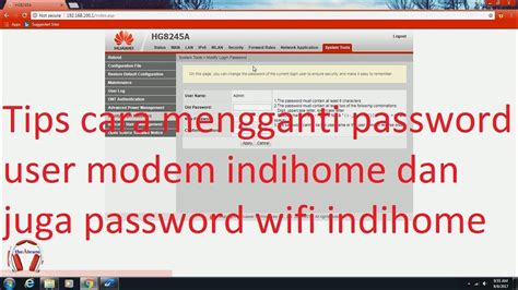 Simak daftar user & password admin indihome di bawah ini untuk mengakses router kamu dengan fitur router sepenuhnya. cara ganti password modem indihome dan juga password wifi indihome - YouTube