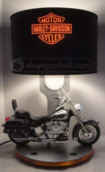 Harley davidson heritage softail table lamp with night light and sound. Harley Davidson Heritage Softail Lamp w Sound Efx | Harley ...