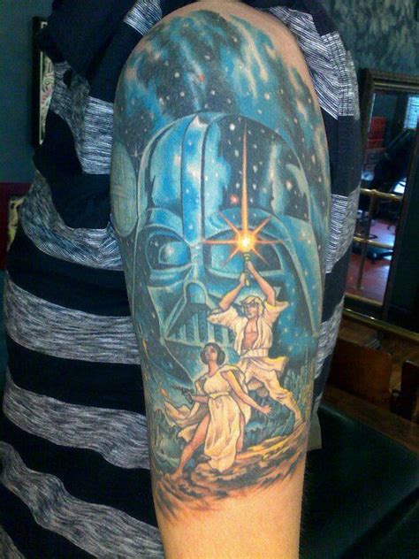 Star wars tattoos are some of our favorite pieces ever, and these chewbacca tattoos certainly take the cake! Perfect Poster | War tattoo, Star wars tattoo, Sleeve tattoos