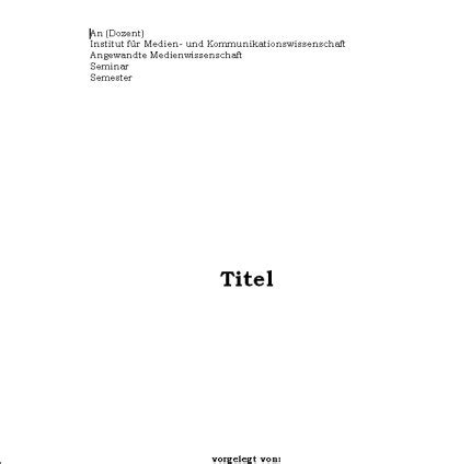 Die absolvierung das basisseminars der initiative chronische wunden e.v. Deckblatt Hausarbeit Vorlage 10 Klasse