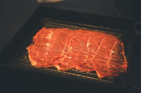 Best beef cuts for grilling. Fresh Raw Pork Beef Slice For Grill Serving On Black Tray ...