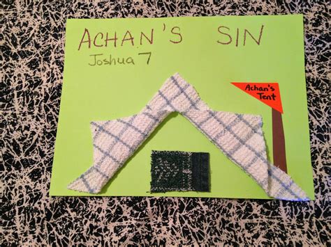 Parallel this to achan trying to hide his sin. Children's Bible Lessons: Lesson - Achan's Sin And Its Penalty