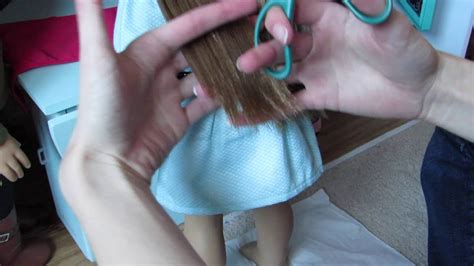 Once the doll's hair is mostly dry, brush it out carefully with an american girl hairbrush created for the dolls. How to: Trim Your American Girl Dolls Hair! - YouTube