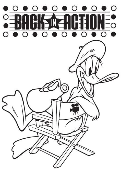 Baby bugs bunny and lola coloring pages. Daffy Duck Back In Action Coloring Page - Free Printable ...