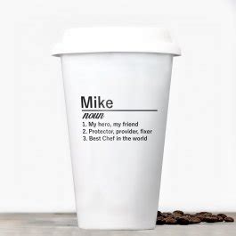 Personalised Definition Ceramic Travel Mug