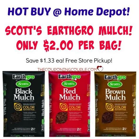 Mulch is any material that is used to cover the soil, either with a particular purpose or just to beautify the space. Scott's EarthGro Mulch- Only $2.50/Bag @ Home Depot ...