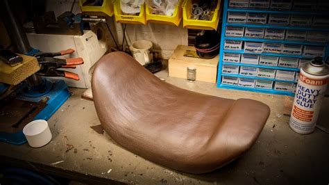 Seat gel insert 3mm sowing foam (or. DIY Motorcycle Seat Cover... Cafe Racer Build - YouTube