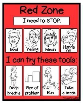 These zones of regulation activities and printables all support the learning objectives above. Red Zone | Zones of regulation, Self regulation, Emotional ...