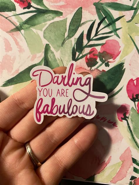 Ombre Darling You Are Fabulous Sticker | Etsy
