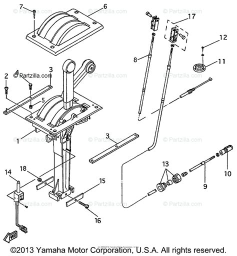 Yamaha Boat 1999 OEM Parts Diagram for REMOTE CONTROL ...