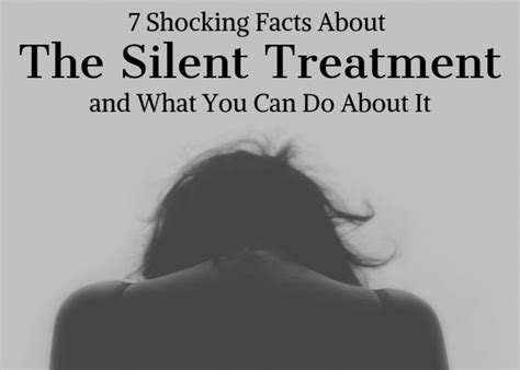The silent treatment is one of the most common warning signs of relationship problems because it's so easy for couples to fall into the habit of doing. 7 Shocking Facts About the Silent Treatment in a ...