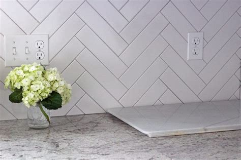 Many choose ceramic subway tiles, which, due to their size and shape, require more cutting than some other types of tile projects like mosaics. Backsplashes white subway tile herringbone backsplash ...