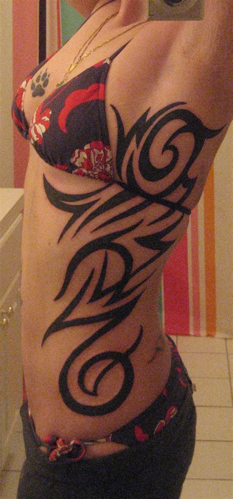 In fact, this is the commonly seen on the tattoo in all places. Rib Tribal Tattoo Picture