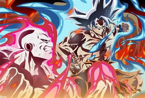 Jiren is just so swole that he can essentially just brute force his way out. Goku v Jiren by XeraArts on DeviantArt | Personajes de ...