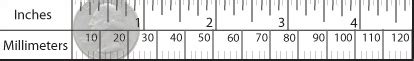 Metric rulers have centimeter and millimeter markings. Conversion Ruler Millimeter to Inches