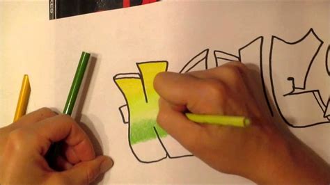 Style, imitating wall airbrush spraying. Color pencil blending Graffiti Name | Graffiti names, Art ...