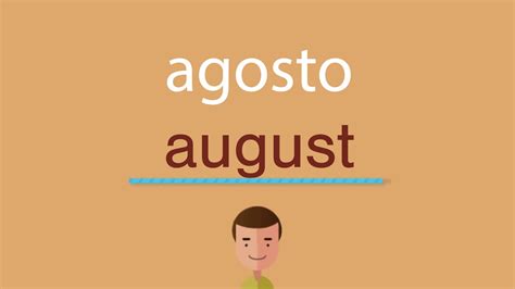 Primero el día, después el mes y finalmente el año. Cómo se dice agosto en inglés - YouTube