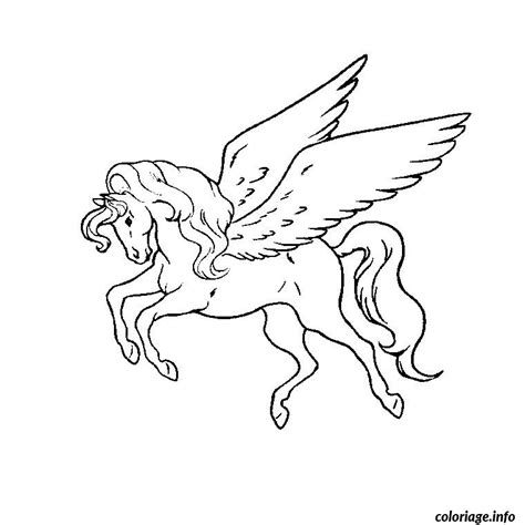 Découvrez nos coloriages de licornes. Coloriage Chevaux Ailes Dessin Cheval à imprimer