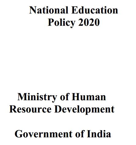 Even during british occupation, there was no significant policy on education, but various vernacular schools. New National Education policy 2020 PDF Download - VISION