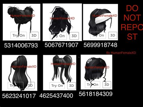 Roblox hair codes page 2 items per page 10 25 50 100 select type shirts t shirts pants heads faces building explosive melee musical navigation power up ranged social transport hats hair face neck. Roblox Black Hair Codes - Roblox | Game Tips&Tricks ...