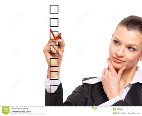 Woman choosing one stock image. Image of level, form - 18123851