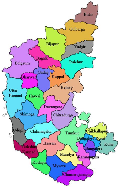 Karnataka map shows karnataka state's districts, cities, roads, railways, areas, water bodies a map of karnataka shows that there are 30 districts in the state, which are grouped under four divisions. Karnataka Map | KARNATAKA PRADESH CONGRESS COMMITTEE