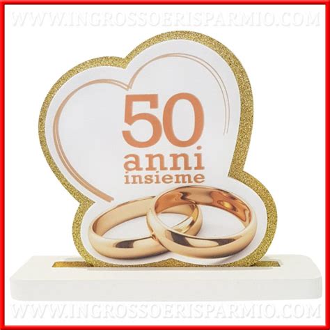 Anniversario 50 di matrimonio n 1 con immagini biglietti. SAGOMA POLISTIROLO NOZZE ORO CON STAMPA 50 ANNI INSIEME ...