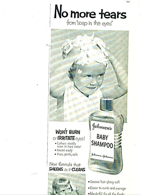 Get the best deals on johnson shampoos & johnson. Johnson's baby shampoo ad 1956 (Johnson's Baby Powder ...